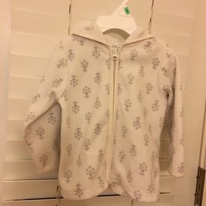 Baby girl hood fleece jacket. 12-18 Months